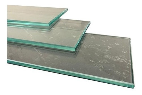 Set 3 Repisas Vidrio Cristal Flotante Moderna 10mm 60x15cm  