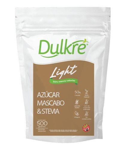 Azucar Mascabo Y Stevia Dulkré Light 1/2kg