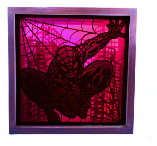 Spiderman - Lámpara - Caja Luz De Noche - Velador