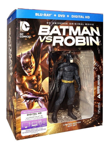 Batman Vs Robin Pelicula Blu-ray + Dvd + Dig Hd + Figura