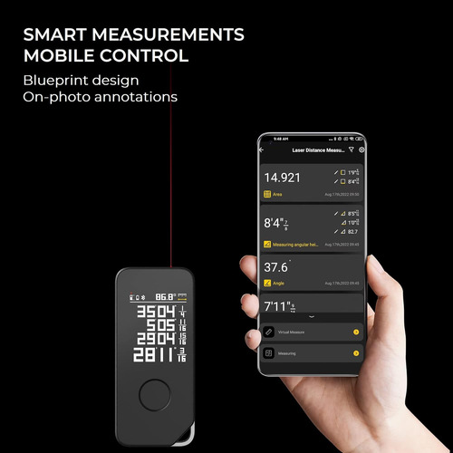 Apexforge Laser Measure Pro Con Bluetooth, 5 Modos