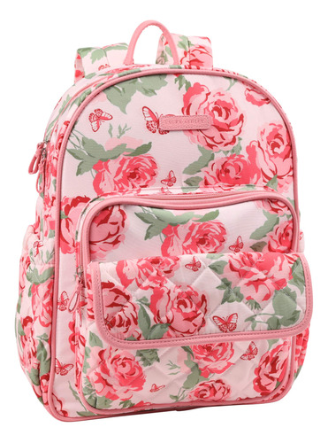 Laura Ashley Mochila Bolsa De Panales, Estampado De Rosas De