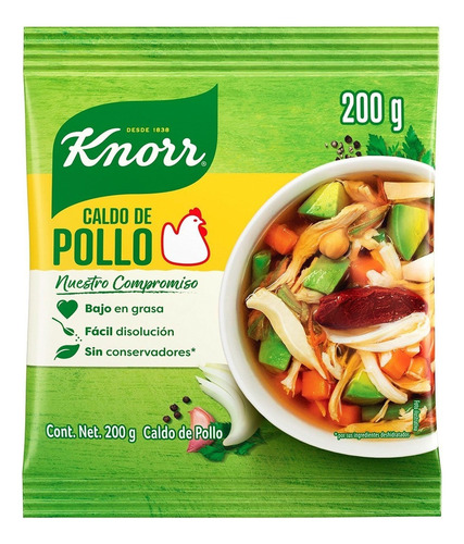 Caldo de Pollo Knorr en polvo 200g