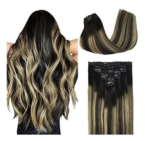 Puertas Clip En Extensiones De Pelo Balayage Natural Kj8ne