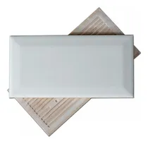 Comprar Azulejos Ceramico Subway Biselado 7.5x15cm Blanco X M2 