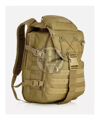 Mochila Tactica X7 Verde 40l Molle Reforzada Militar Selva