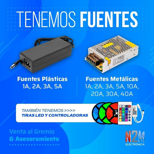 Imagen 2 de 10 de Fuente 12v 3a Metalica Regulada Switching Tira Led Cctv