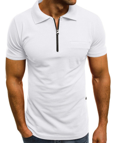 Blusa Camisa De Hombre Con Bolsillos De Manga Corta Delgada