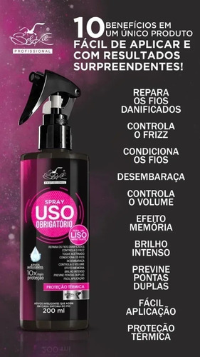 Imagem 3 de 10 de Protetor Térmico Capilar Spray Uso Obrigatório Bel Kit