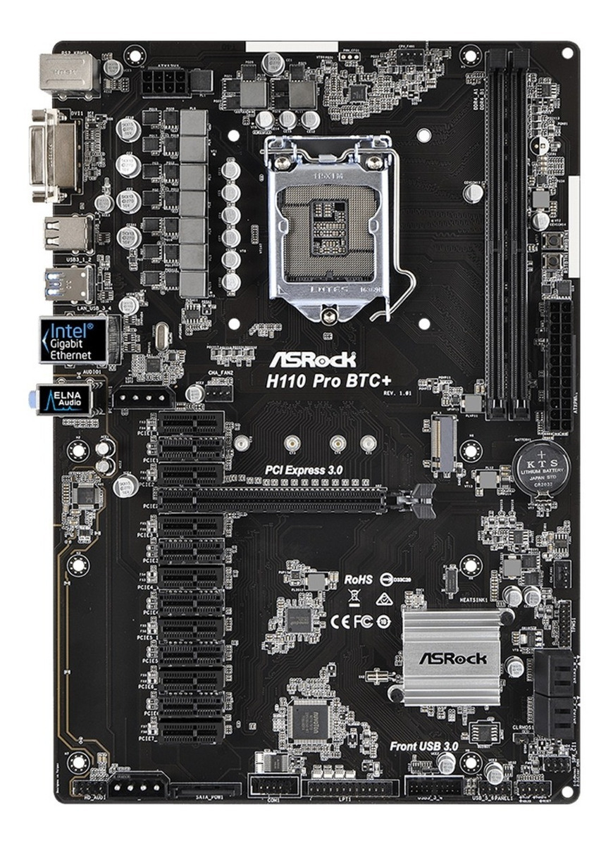 Combo Motherboard Asrock H110 Pro Btc+-a-asrk Intel I3 7100 | Mercado Libre
