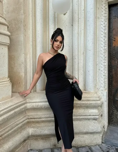 Vestido Fashion Ombro Único Moda Feminina Casual Estiloso