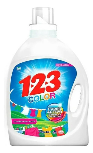 2 Pzas Detergente Líquido 123 Colores Brillantes 4.65 L