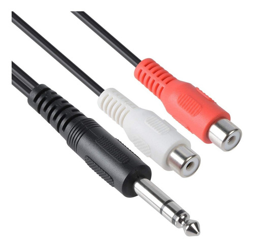 Imagen 3 de 5 de Cable Adaptador Plug 6.5 Stereo A 2 Rca Hembra