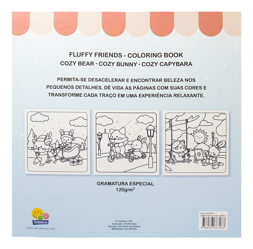 Fluffy Friends - Coloring Book: Cozy Bunny