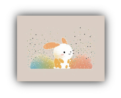 Arte De Pared Espectaculares Conejos Comedor 50x40cm
