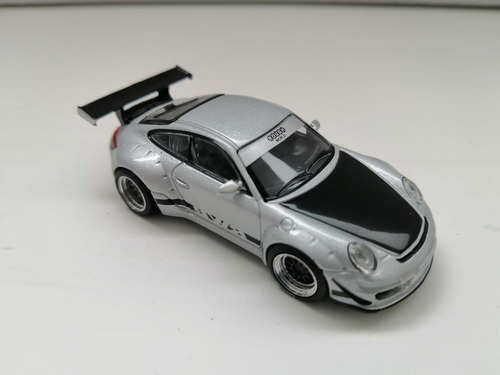 Pop Race Porsche Rwb 997 #130 Escala 1:64 Plateado (Usado)