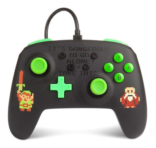 Joystick Nintendo Switch Powera Zelda Retro Dangerous Alone Color Negro