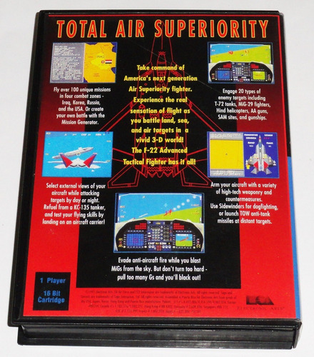 Imagen 6 de 7 de F-22 Interceptor Sega Genesis Original Completo - Local