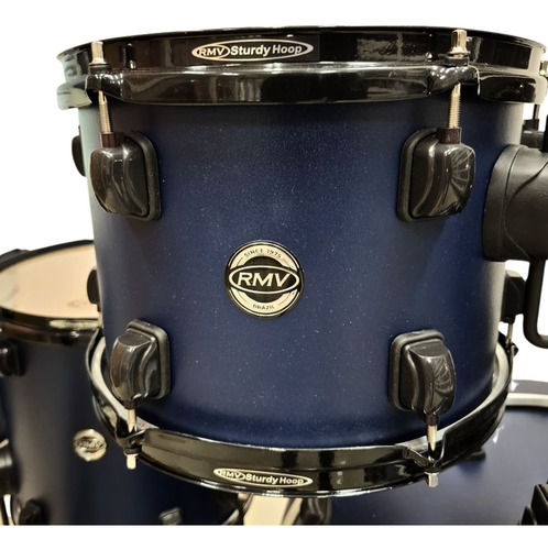 Bateria Rmv Color 22 2 Tons 2 Surdos 3 Suportes Azul Escuro