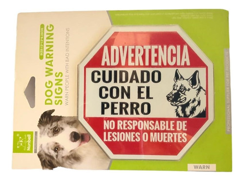  Aviso Señal De Advertencia Letrero Perro Peligroso Cuidado 