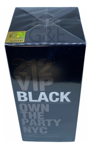 Perfume Importado Masculino 212 Vip Black Edp - 100ml - Carolina Herrera - Original Lacrado Com Selo Adipec E Nota Fiscal Pronta Entrega 100% Original