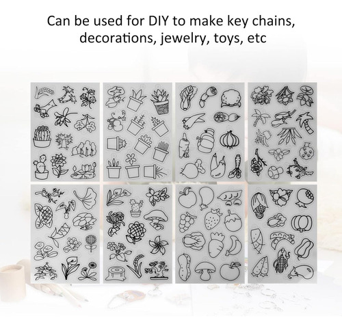 Shrinky Dink Sheets, Shrinky Dink Paper, 8 Piezas De Hojas D