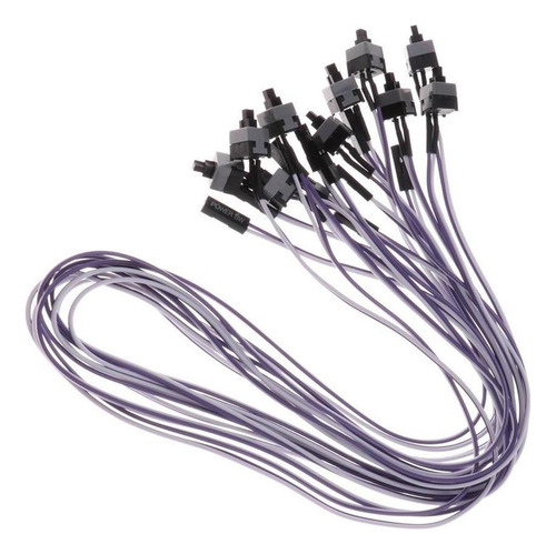 10pcs 2pin Cable De Alimentación De Escritorio Con Botón