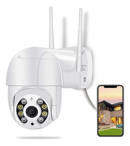 Câmera De Segurança Externa Wi-fi Giratória 360 Cor Branca
