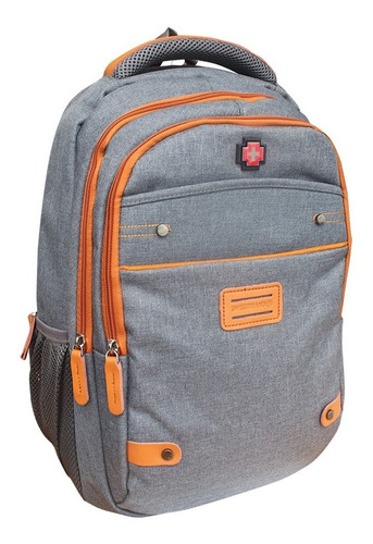 Mochila Swissbrand Casual Con Porta Laptop Sbx 00169 Color Gris claro Diseño de la tela Lisa