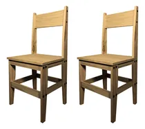 Comprar Kit 2 Sillas Living Comedor Moderno Madera Maciza Sajo Estructura de la silla Roble Asiento Roble