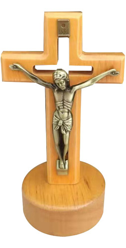 (a) Cruz De Mesa De Madera Con Soporte Magnético, Crucifijo,