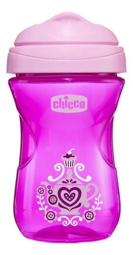 Vaso para bebés antiderrame Chicco Easy Cup color rosa de 266mL