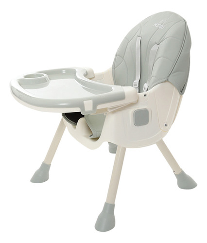 Silla Alta Periquera Bebe KIDDOS Mecedora Con Llantas 5 En 1 Ajustable Plegable Asiento Piel Bandeja Extraíble Segura Color Verde