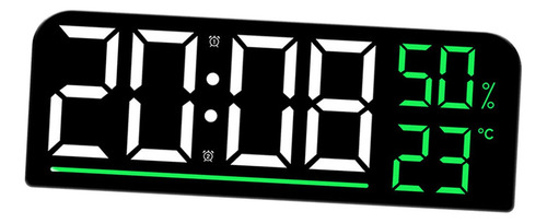 Reloj Despertador Digital Con Pantalla De Temperatura Verde