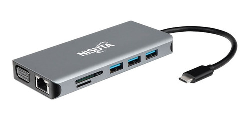 Imagen 1 de 5 de Hub Docking Usb-c 3.1 A Hdmi Vga Red Usb Pd Tarjetas Nsucd3