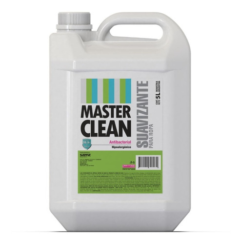 Suavizante Para Ropa Antibacterial - Master Clean X 5lts