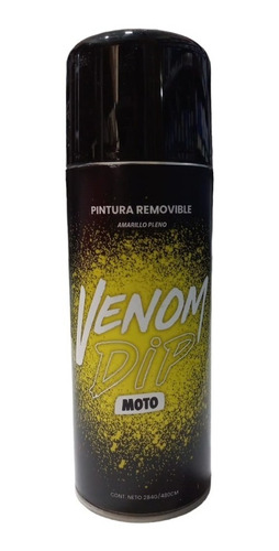 Pintura Spray Removible Moto Venom Dip Amarillo Aerosol Mav