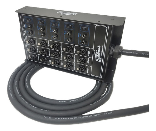 Medusa 20 Vias Com 5 Direct Box Cabos Aquarius - 45 Metros