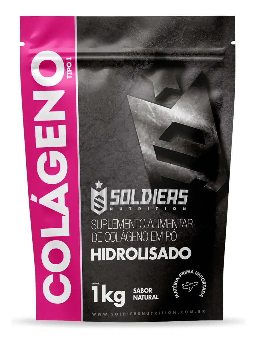 Colágeno Hidrolisado 1kg Tipo 1 100% Puro Soldiers Nutrition