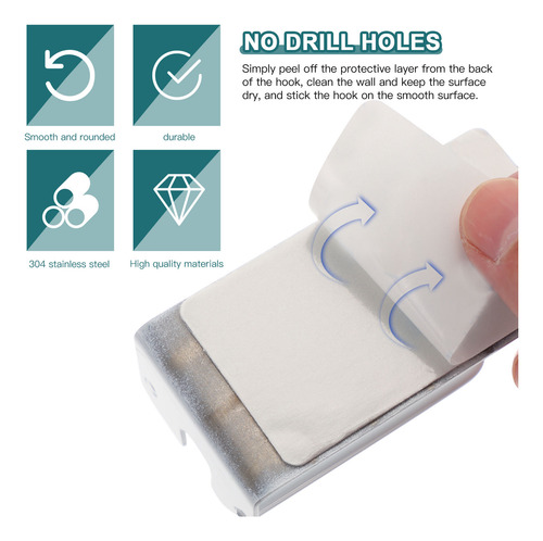 Soporte Para Cepillos De Dientes De Acero Inoxidable Montado