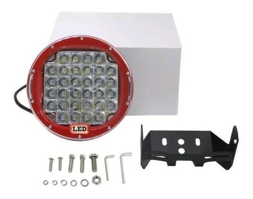 Imagen 5 de 6 de Faro Led Tipo Arb 96w 9 Pulgadas Para Rusticos Y 4x4 Rojo