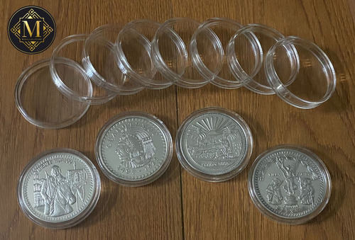 5 Capsulas De Acrílico Para Monedas De 2 Onzas 48 Mm