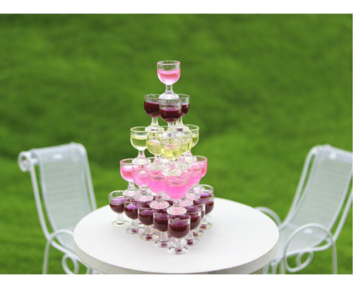 40× Peças 1/12 Xícaras Casa Em Miniatura Cálice Jardim