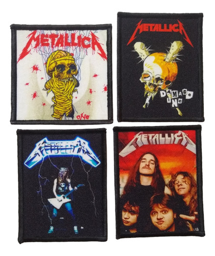 Pack 4 Parches Metallica (d) Maniametal 