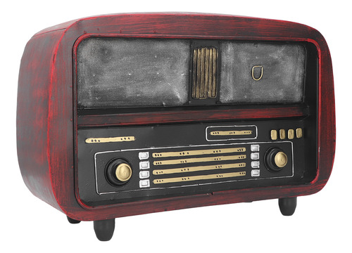 Modelo Vintage De Decoración De Radio Doméstica Rojo Hecho A