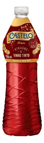 Vinagre de Vinho Tinto Castelo 750ml — R$ 9,40 em Mercado Livre, 53% OFF