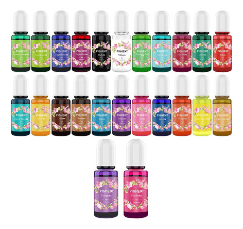 Resina Epoxi Pigmento Resina Colorante 10ml Tinte 24 Colores