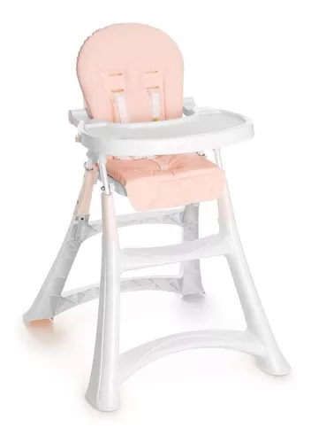 Silla de comer para bebé Galzerano CADEIRA ALTA PREMIUM BRANCA ROSA 5070BCR  cadeira de alimentacao bebe 