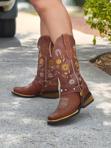 Bota Rodeo Vaquera Dama Cuero Sara Franco