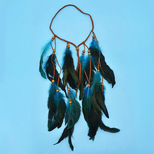 T Diadema De Plumas, Tocado Hippie Para Mujeres Y Niñas,